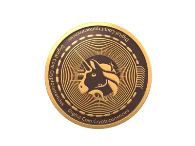 Uniswap Coin v3 001 Low-poly 3D model