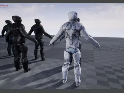 Robot Assistant A1 Low-poly 3D model