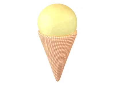 Ice Cream Cone v2 006 Low-poly 3D model