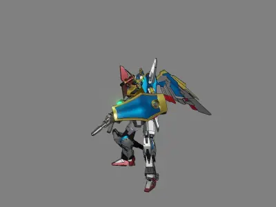 Attacker Gundam 15 A 3D model