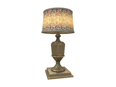 Vintage Table Lamp Low-poly 3D model buy