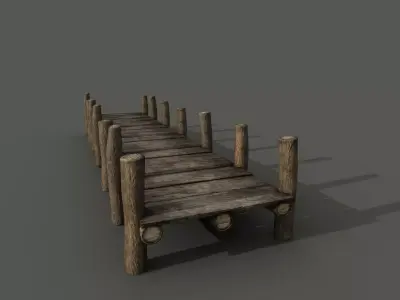 Pier Wood Free low-poly 3D model
