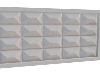 Soviet Concrete Fence 3D model