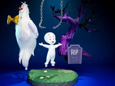 Casper and Hairy Scary 3D print model