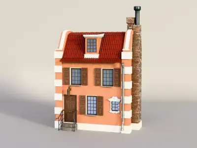 Cozy European House 3D model