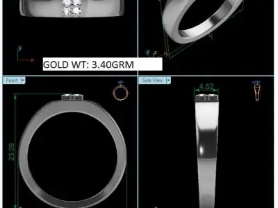 Women Ring 3D print model 107
