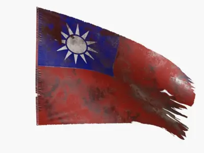 The Republic Of China Flag 1928-1949 Low-poly 3D model