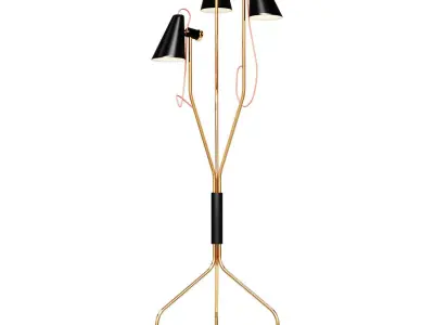 Evans by Delightfull Floor Lamp black 3D model