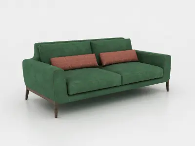 Emerald Sofa 3D Model 3D model