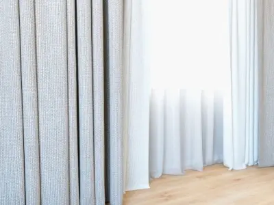 Curtains 64 Curtains with Tulle 3D model