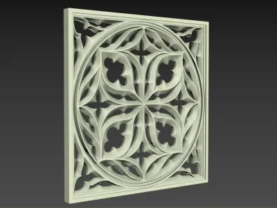 Medieval Gothic ornament  3D print model