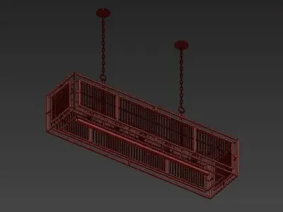 Adelle Rectangular Chandelier 3D model