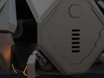 CUBE BOT rigged - animated 3D model
