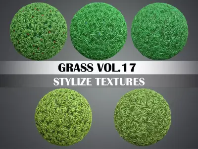 Stylized Grass Vol 17 - Hand Painted Texture Pack Texture