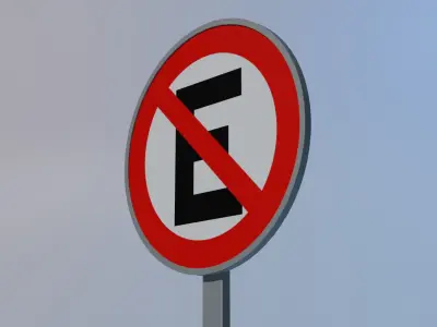 Complete Pack of 79 Traffic Signs 3D Models Low-poly 3D model