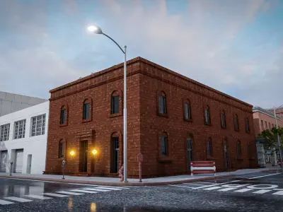 URBAN CITY BUILDING 11 Low-poly 3D model