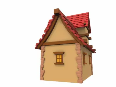 Cartoon house 07 3D model