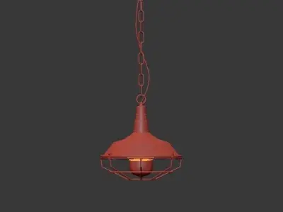 DARK CAGE PENDANT White vintage 3D model