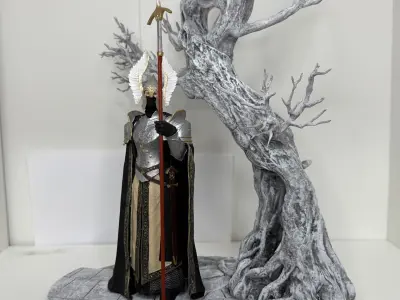 FOUNTAIN GUARD OF THE WHITE TREE GONDOR SOLDIER 3D model