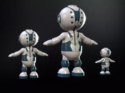 Minirobotic6 Low-poly 3D model