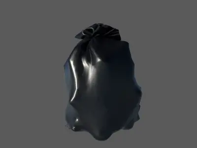 Trashbag garbage bag Low-poly 3D model