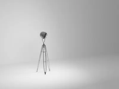 Industrial Style Metal floor lamp  Low-poly 3D model