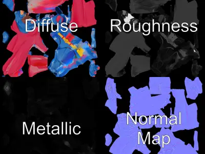 Superhero Action Figure Model Pack Low-poly 3D model
