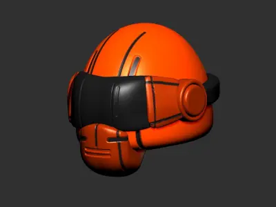 helmet high poly sculpt 3d printable 3D model 19