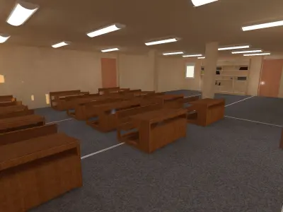 Kindergarten Modular Building 460m2 3D model