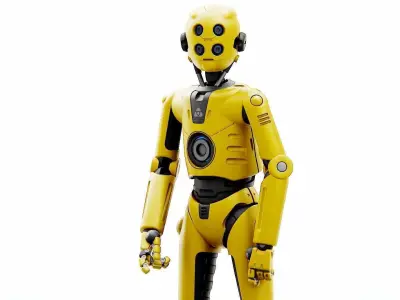 PROTOCOL DROID C-6 DS  RIGGED 3D model
