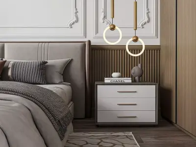 Modern Classic Master Bedroom 3D model