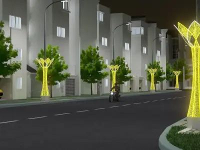 Street decoration led 3D model