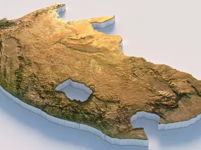 South Africa Terrain Country 3D model