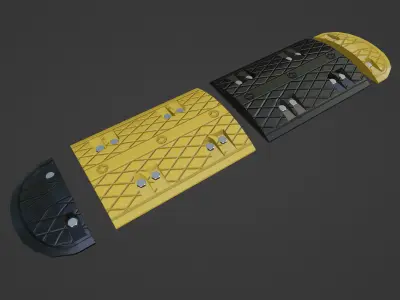 Low Poly Modular Speed Bumps Low-poly 3D model