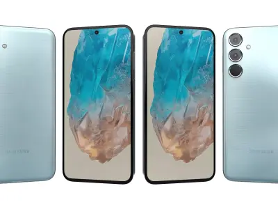 Samsung Galaxy M35 Light Blue High Poly 3D model