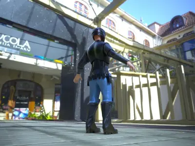 Low poly gaming character 3D model