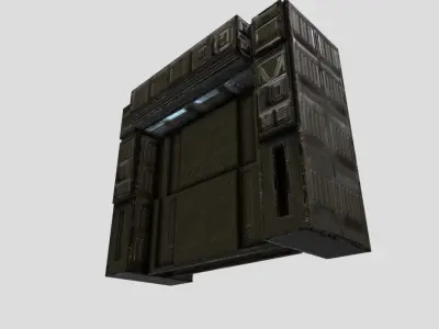 Blast Doors Low-poly 3D model