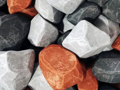 Gravel splinter smooth n1 3D model