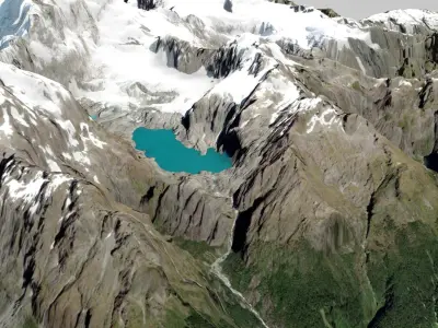 Mount Tutoko New Zealand 3D model