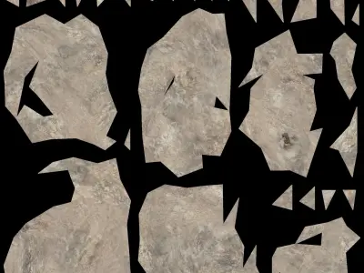 stone two rocks Low-poly 3D model