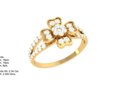 Women Ring  Render 3dm STL OBJ FBX Details 3D print model 295