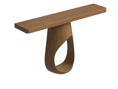 Solid Wood Console Table 3D model