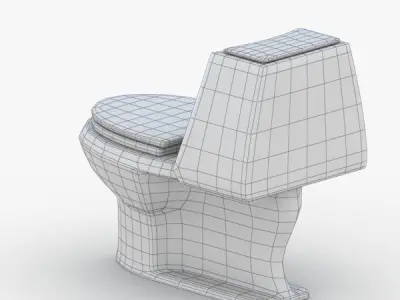 1524 - Toilet Low-poly 3D model