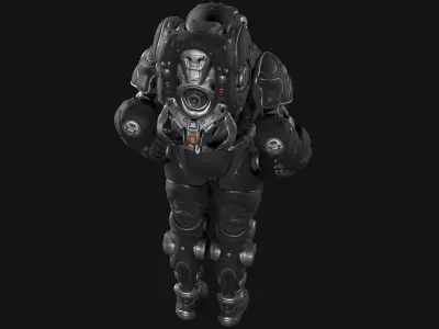  Combat Suit 04 - Backpack - Dark 