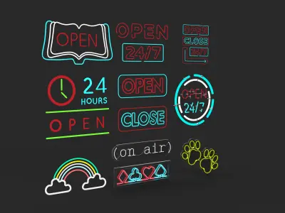 Neon Sign 3D model