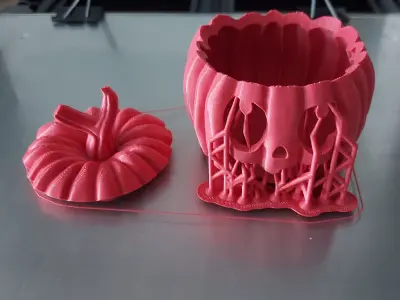 Jack-O-Lantern LED Candle Holder - Pre-Supported V5 - STL File 3D print model