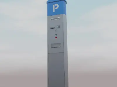 Parking Machine Low-poly 3D model
