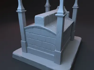 Crypt building 3D model