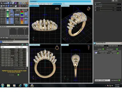 Diamond Ring For Women 3d Print Model 3D print model 12