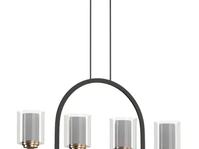 Studio 5 4-Light Island Fixture 3D model